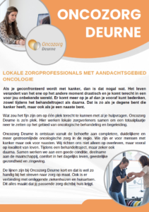 Oncozorg Deurne lanceert eerste flyer voor meer offline bekendheid